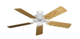 Dixie Belle traditional ceiling fan in Pure White with 52 inch Oak Gloss Blades