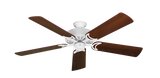 Dixie Belle traditional ceiling fan in Pure White with 52 inch Walnut Matte Blades
