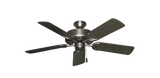 Dixie Belle Traditional Ceiling Fan in Satin Steel with 44 inch Oil Rubbed Bronze Blades