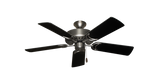 Dixie Belle traditional ceiling fan in Satin Steel with 44 inch Matte Black blades