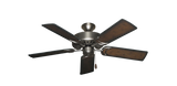 Dixie Belle traditional ceiling fan in Satin Steel with 44 inch Distressed Hickory blades