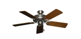 Dixie Belle traditional ceiling fan in Satin Steel with 44 inch Natural Cherry blades