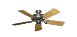 Dixie Belle traditional ceiling fan in Satin Steel with 44 inch Oak Gloss blades