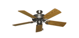 Dixie Belle traditional ceiling fan in Satin Steel with 44 inch Oak Matte blades