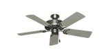 Dixie Belle traditional ceiling fan in Satin Steel with 44 inch Satin Steel blades