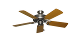 Dixie Belle traditional ceiling fan in Satin Steel with 44 inch Teak Matte blades