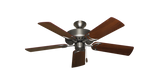 Dixie Belle traditional ceiling fan in Satin Steel with 44 inch Walnut Matte blades