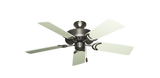 Dixie Belle traditional ceiling fan in Satin Steel with 44 inch Matte White blades