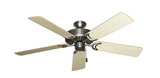 Dixie Belle traditional ceiling fan in Satin Steel with 52 inch Bleached Oak Gloss blades