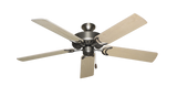 Dixie Belle traditional ceiling fan in Satin Steel with 52 inch Bleached Oak Matte blades