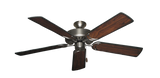 Dixie Belle traditional ceiling fan in Satin Steel with 52 inch Burnt Cherry Matte blades