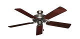 Dixie Belle traditional ceiling fan in Satin Steel with 52 inch Cherry Gloss blades