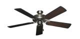 Dixie Belle traditional ceiling fan in Satin Steel with 52 inch Distressed Cherry blades