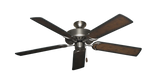 Dixie Belle traditional ceiling fan in Satin Steel with 52 inch Distressed Hickory blades