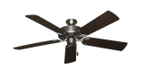Dixie Belle traditional ceiling fan in Satin Steel with 52 inch Distressed Walnut blades