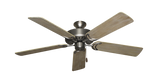 Dixie Belle traditional ceiling fan in Satin Steel with 52 inch Driftwood blades