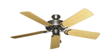 Dixie Belle traditional ceiling fan in Satin Steel with 52 inch Honey Oak Gloss blades