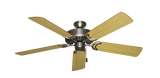 Dixie Belle traditional ceiling fan in Satin Steel with 52 inch Honey Oak Matte blades