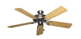 Dixie Belle traditional ceiling fan in Satin Steel with 52 inch Maple Matte blades