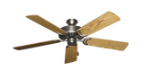 Dixie Belle traditional ceiling fan in Satin Steel with 52 inch Oak Gloss blades