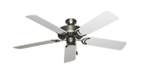 Dixie Belle traditional ceiling fan in Satin Steel with 52 inch Pure White blades