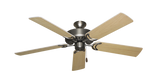 Dixie Belle traditional ceiling fan in Satin Steel with 52 inch Unfinished Oak blades