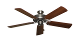 Dixie Belle traditional ceiling fan in Satin Steel with 52 inch Walnut Matte blades