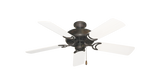 Dixie Belle Traditional Ceiling Fan in Oil Rubbed Bronze with 44 inch Pure White Blades