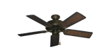 Dixie Belle ceiling fan in Oil Rubbed Bronze with Distressed Hickory Blades