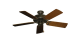Dixie Belle ceiling fan in Oil Rubbed Bronze with Natural Cherry Blades