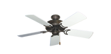 Dixie Belle ceiling fan in Oil Rubbed Bronze with Pure White Gloss Blades