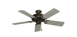 Dixie Belle ceiling fan in Oil Rubbed Bronze with Satin Steel Blades
