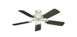 Dixie Belle Traditional Ceiling Fan in Antique White with 44 inch Oil Rubbed Bronze Blades