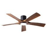 54 inch Aviator 5 Ceiling Fan - Matte Black with Distressed Koa Blades