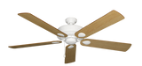 60 inch Futura Ceiling Fan in Pure White with Maple Matte Blades