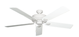 60 inch Futura Ceiling Fan in Pure White with Pure White Gloss Blades