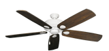 Futura Ceiling Fan in Pure White with Dark Walnut Arbor 725 Blades