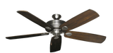 Futura Ceiling Fan in Satin Steel with Dark Walnut Arbor 725 Blades
