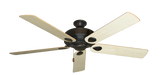 60 inch Futura Ceiling Fan in Oil Rubbed Bronze with Bleached Oak Gloss Blades