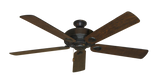 60 inch Futura Ceiling Fan in Oil Rubbed Bronze with Distressed Walnut Blades