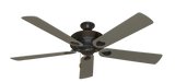 60 inch Futura Ceiling Fan in Oil Rubbed Bronze with Satin Steel Matte Blades