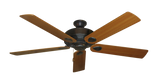 60 inch Futura Ceiling Fan in Oil Rubbed Bronze with Teak Matte Blades