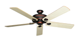 60 inch Futura Ceiling Fan in Wine with Bleached Oak Gloss Blades