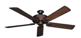 60 inch Futura Ceiling Fan in Wine with Burnt Cherry Blades