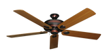 60 inch Futura Ceiling Fan in Wine with Teak Matte Blades