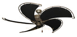 Raindance Ceiling Fan in Antique Bronze with Black Sailcloth Blades