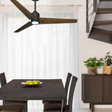 52 inch Reveal Ceiling Fan in Oil Rubbed with LED Light Bronze Motor Finish and Walnut Blades