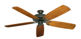60 inch Riviera DC ceiling fan in pure white with Arbor 450 oak blades