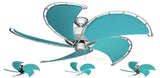 Raindance with Aquamarine Canvas Blades shown on four motor finishes