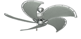 52 inch Raindance Brushed Nickel Nautical Ceiling Fan - Classic Gray Canvas Blades